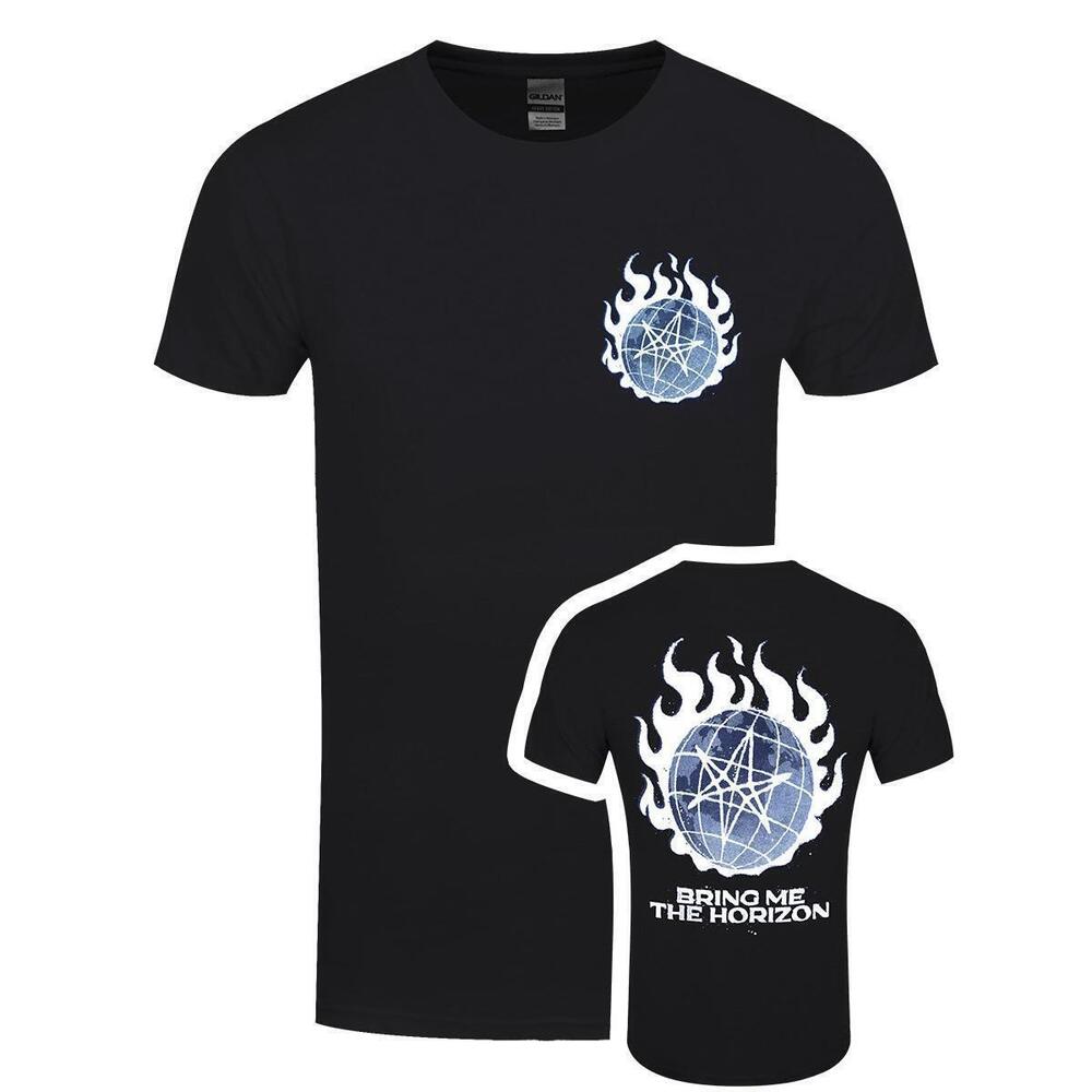 Bring Me The Horizon Globe Mens Black Tshirt 2 Sided